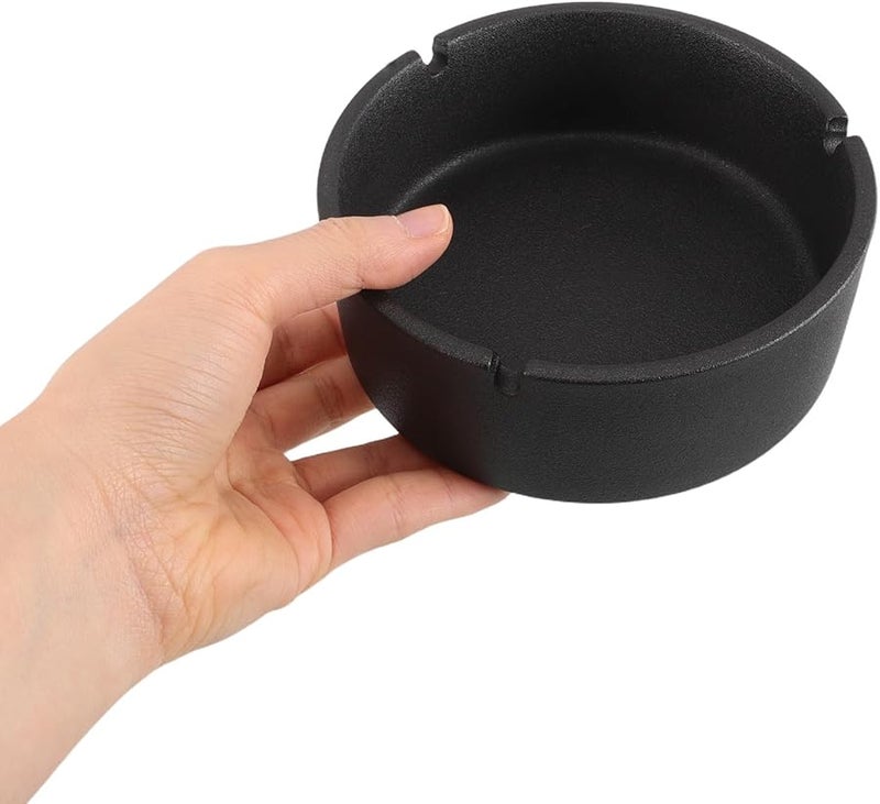 منفضة سيراميك مستديرة مقاومة للرياح حامل رماد من البورسلين مقاوم للحرارة العالية للسجائر المنزل المكتب الحديقة - Image 4